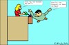 Cartoon: Herr Koslowski (small) by Pummel tagged mann,frau,ehrenpreis,koslowski,fliegen,begegnung,begrüßung,gruß,gesundheit,nonsens,quatsch