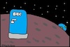 Cartoon: Ohne Worte (small) by Pummel tagged klo,lokus,mars,weltall,universum,kosmos,weltraum