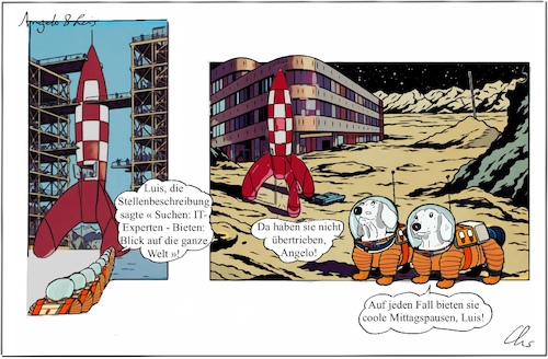 Cartoon: Arbeitsmarkterweiterung (medium) by ChrisHolt tagged spacex,visionen,zukunft