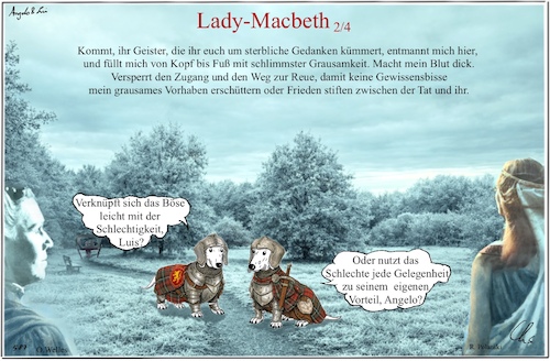 Cartoon: Macbeth II (medium) by ChrisHolt tagged shakespeare,dackelsicht