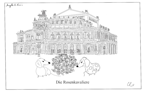 Cartoon: Semperoper (medium) by ChrisHolt tagged dresden,dackelsicht