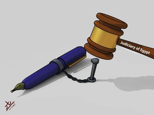 Cartoon: Judiciary of Egypt (medium) by yaserabohamed tagged judiciary,of,egypt