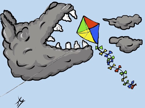 Cartoon: no title (medium) by yaserabohamed tagged kite
