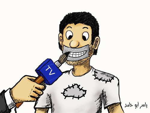 Cartoon: smile to the camera (medium) by yaserabohamed tagged tv