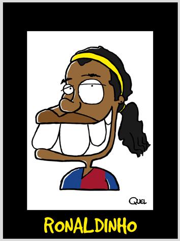 Cartoon: Ronaldinho Caricature (medium) by QUEL tagged ronaldinho,caricature