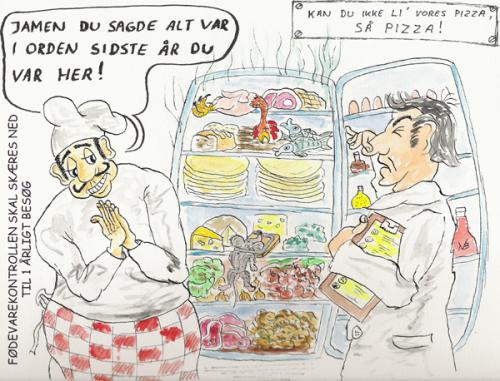 Cartoon: health inspection (medium) by VoBo tagged health,food,inspection,essen,ordnungsamt,kontrolle,italiener,restaurant,pizza