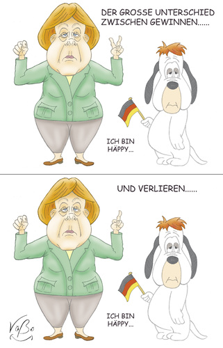Cartoon: Wahl 09 (medium) by VoBo tagged bundestag,wahl,angela,merkel,german,election,cartoon