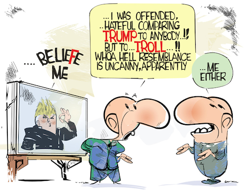 Cartoon: Trump (medium) by Lacosteenz tagged trump