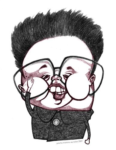 Cartoon: kim Jong Il (medium) by pincho tagged kim,jong,norcorea,presidente,politicos