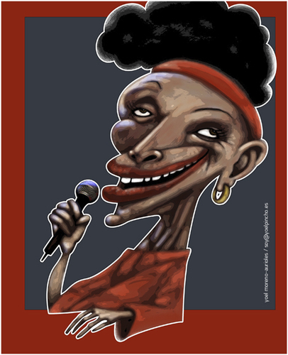 Cartoon: Omara Portuondo (medium) by pincho tagged artista,cantante,cuba,cubana,caricatura,club,social,vista,buena,arte,musica,portuondo,omara