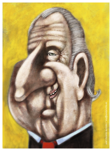 Cartoon: Rey Juan Carlos (medium) by pincho tagged rey,juan,carlos,borbon,monarca,gobierno,politica,aristocracia,monarquia