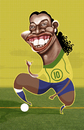 Cartoon: Ronaldinho gaucho (small) by pincho tagged ronaldinho,gaucho,seleccion,brasil,futbol,mundial,sudafrica