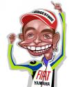 Cartoon: Valentino Rossi (small) by pincho tagged valentino,rossi,motor,gp,italia,yamaha,doctore,valentinik,rossifumi,premio,pole,motociclismo