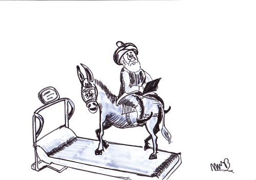 Cartoon: nasreddin hoca (medium) by MSB tagged hoca,nasreddin