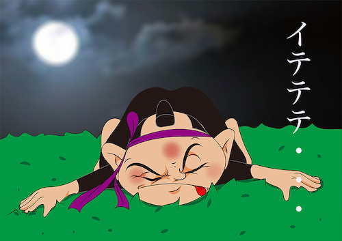 Cartoon: KABUKI BOY (medium) by Akiyuki Kaneto tagged kabuki,japanese,anime,manga,traditional,character
