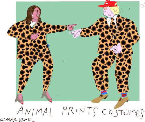 Cartoon: Animal prints costumes (medium) by gungor tagged animal,prints,animal,prints