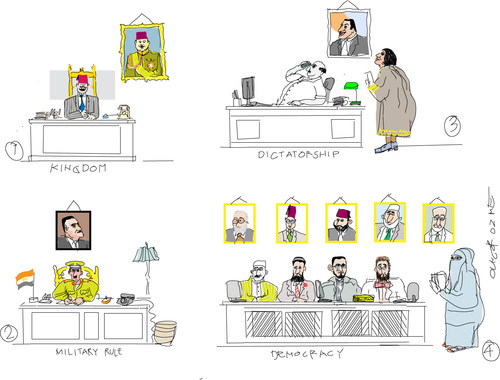 Cartoon: Arab spring- (medium) by gungor tagged egypt