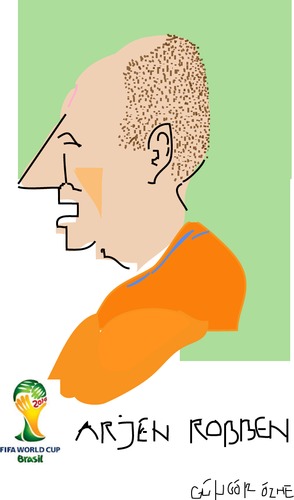 Cartoon: Arjen Robben (medium) by gungor tagged brazil2014