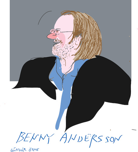 Cartoon: Benny Andersson (medium) by gungor tagged berry,andersson,berry,andersson