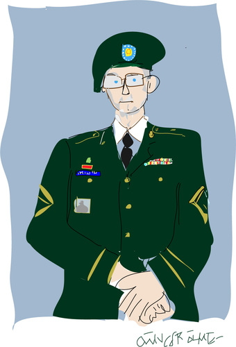 Cartoon: Bradley E. Manning (medium) by gungor tagged usa