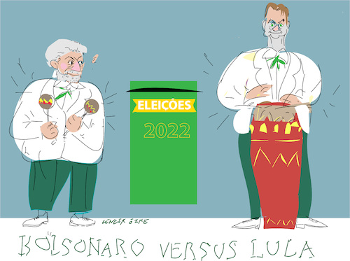 Cartoon: Brazilian election 2022 (medium) by gungor tagged brazilian,general,election,2022,brazilian,general,election,2022