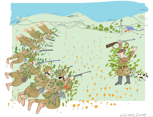 Cartoon: Camouflage (medium) by gungor tagged soldier