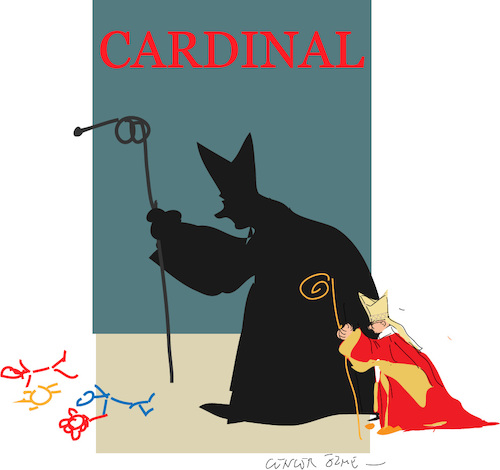 Cartoon: Cardinal (medium) by gungor tagged church