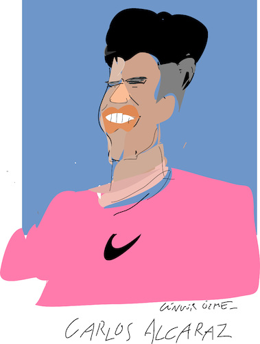 Cartoon: Carlos Alcaraz (medium) by gungor tagged top,spanish,tennis,player,top,spanish,tennis,player