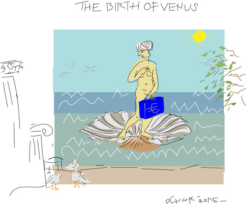 Cartoon: Christine Lagarde (medium) by gungor tagged cyprus