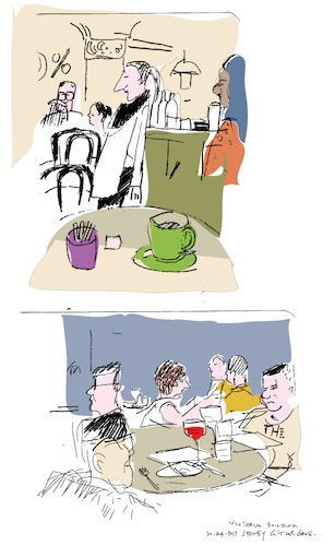 Cartoon: Coffee shop (medium) by gungor tagged australia