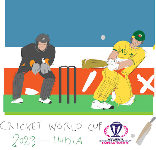 Cartoon: Cricket world cup 2024 (medium) by gungor tagged cricket,world,cup,2023,cricket,world,cup,2023