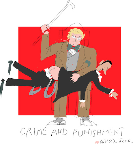 Cartoon: Crime and Punishment (medium) by gungor tagged usa