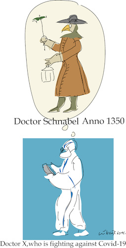 Cartoon: Doctor Schnabei (medium) by gungor tagged pandemic,pandemic