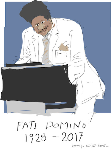 Cartoon: Fats Domino (medium) by gungor tagged usa