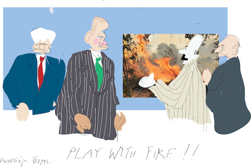 Cartoon: Fire in Turkey (medium) by gungor tagged forest,fire,in,turkey,2021,forest,fire,in,turkey,2021