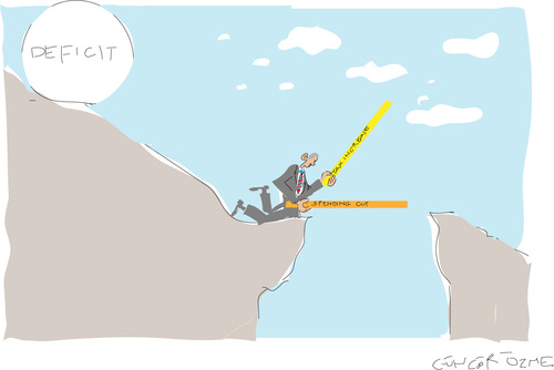 Cartoon: Fiscal Cliff (medium) by gungor tagged usa