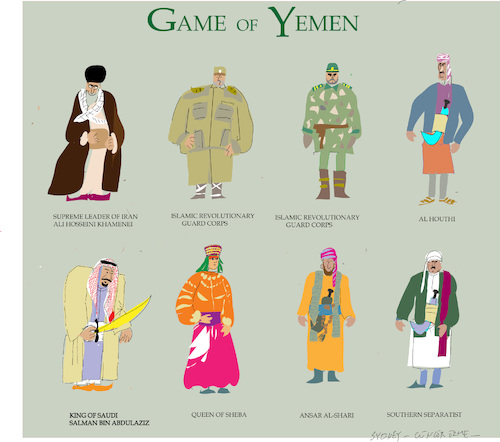 Cartoon: Game of Yemen (medium) by gungor tagged middle,east