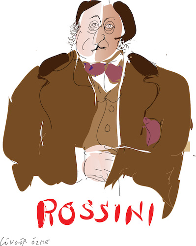 Cartoon: Gioachino Rossini (medium) by gungor tagged rossini,rossini