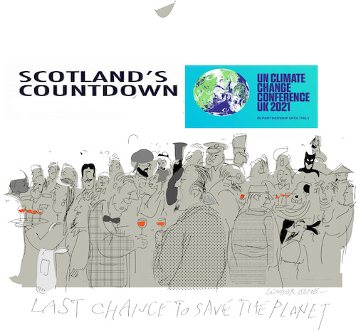 Cartoon: Glasgow COP 26 A (medium) by gungor tagged glasgow,cop26,summit,glasgow,cop26,summit