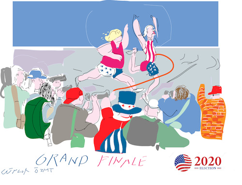 Cartoon: Grand Finale (medium) by gungor tagged us,election,2020,us,election,2020