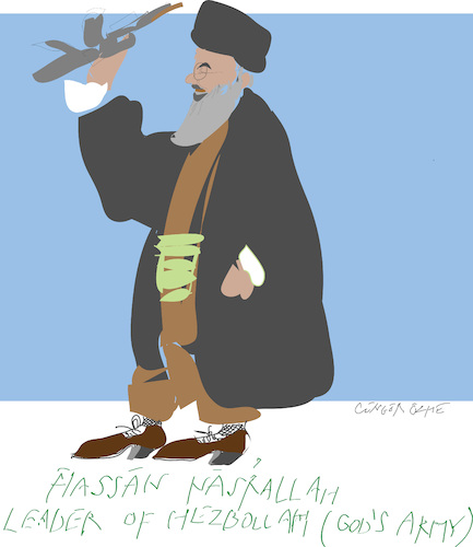 Cartoon: Hassan Nasrallah (medium) by gungor tagged hassan,nasrallah,hassan,nasrallah