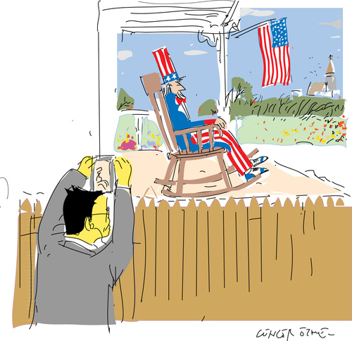 Cartoon: I spy (medium) by gungor tagged usa