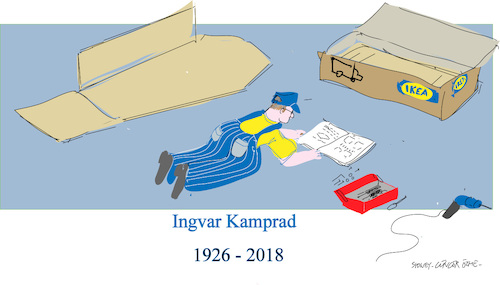 Cartoon: IKEA (medium) by gungor tagged swedeb,swedeb,ikea,schweden,ingvar,kamprad,möbel
