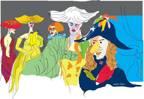 Cartoon: J.Galliano (medium) by gungor tagged haute,couture