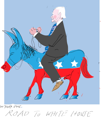 Cartoon: Joe Biden (medium) by gungor tagged usa,usa