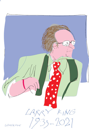 Cartoon: Larry King (medium) by gungor tagged usa,usa