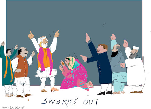 Cartoon: Love thy neighbourhsits (medium) by gungor tagged india,and,pakistan,war,2025,india,and,pakistan,war,2025