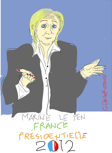 Cartoon: Marine Le Pen (medium) by gungor tagged france