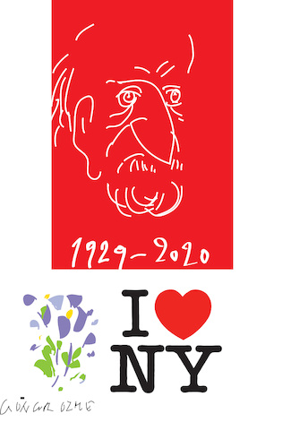 Cartoon: Milton Glaser (medium) by gungor tagged usa,usa