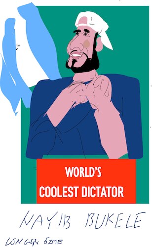 Cartoon: Nacib Bukele (medium) by gungor tagged cool,dictator,cool,dictator